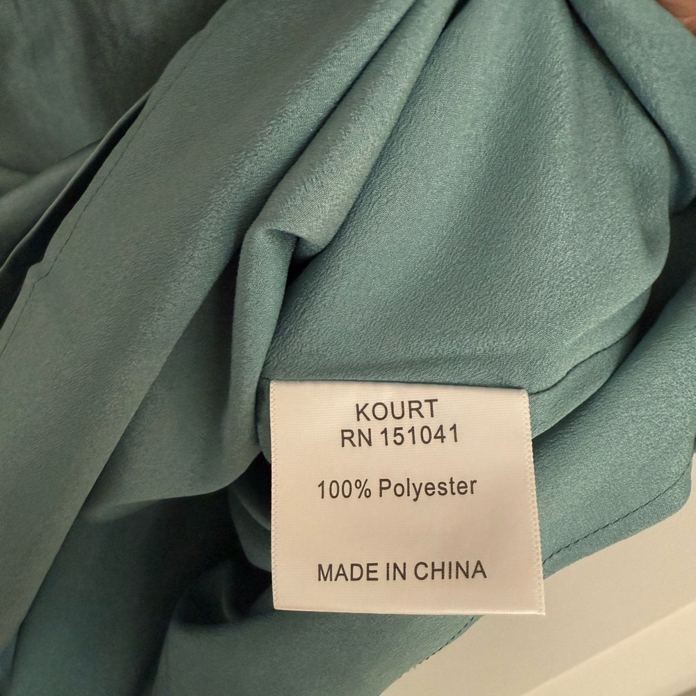 Few Moda kourt Jules Satin Mini Slip Dress - Size S‎ - Turquoise - NWT - Picture 9 of 10